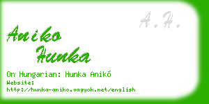 aniko hunka business card
